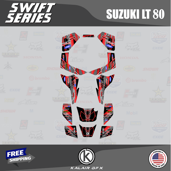 Kalair GFX Graphics Kit for Suzuki ATV LT80 LTZ80 (All Years) Swift Series