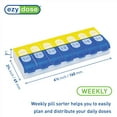 Ezy Dose Weekly (7Day) AM/PM Pill Organizer, Large Compartments, 2