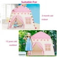thumbnail image 6 of Kids Play Tent for Girls Princess Play Tent Indoor Children's Room Outdoor Safety Non-Toxic with Cotton Ball Lights Frozen Princess Crown Wand, 6 of 10