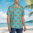thumbnail image 5 of Fotbe Funny Chicken Hawaiian Shirt for Men Unisex Summer Beach Casual Short Sleeve Cotton Linen Button Down Shirts-Medium, 5 of 9
