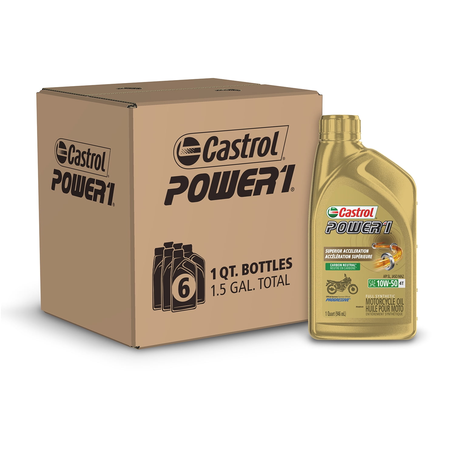 物価高騰前にMobil 1 & Castrol POWER1 新品未開封 Castrol Power 1 V-Twin 4T 20W-50 Full Synthetic Motorcycle Oil, 1