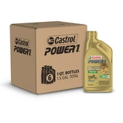 Castrol Power 1 4T 10W-50 Full Synthetic Motorcycle Oil, 1 Quart, Case of 6