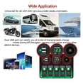 thumbnail image 4 of 5 Gang Switch Panel Rocker Aluminum Alloy IP65 Water Resistant Rocker Switch Panel with Dual USB Cigar Lighter, 4 of 7