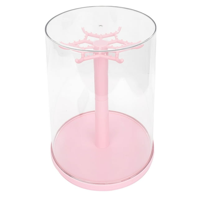 Rotating Clear Display Case for Doll, Plastic Storage Box with Cover Collectibles Protective Showcase for Doll Collection