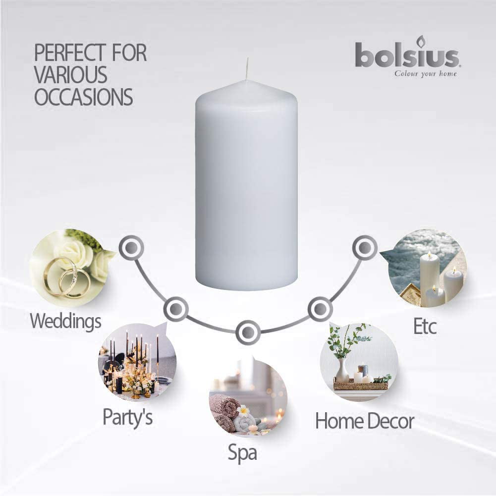 Bolsius Bulk White 6 Hr. Unscented Tea Lights Holiday Candles for Wedding,  Dinner, Spa, Home/Party Decor , Smokeless Long Burning Dripless Tealights -  300 Pack 