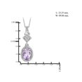 thumbnail image 2 of JewelersClub Silver Necklaces for Women –Silver Necklace for Women .925 Sterling Silver – Pink Amethyst Necklace Centerpiece, White Diamond Accents – Hypoallergenic Pendant, 2 of 4