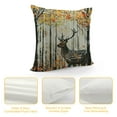 thumbnail image 4 of Creowell Deer Throw Pillow Cushion Cover, Deer in Forest Autumn Colors Trees Foliage Wilderness Seasonal Artwork, Decorative Square Accent Pillow Case 18x18in, 4 of 5