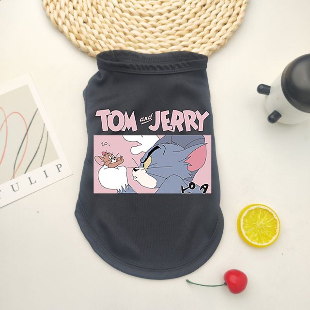 Chaleco Para Perros Nuevo Teddy Mini Medio Grande Perro Algodón Tank Top Productos Para Mascotas Ropa Tom & Jerry Texto Gao Jinjia unisex