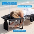 thumbnail image 5 of Gymax 2PCS Tanning Chair w/ Face & Arm Holes Folding Chaise Lounge Beach Chair w/ Adjustable Backrest Black, 5 of 10