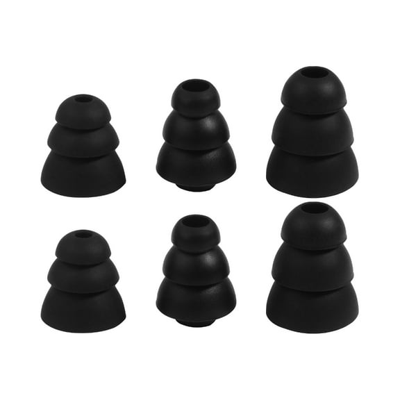 JZROCKER Replacement Triple Flange Ear Tips Earbuds Silicone Pads For In Ear Headphones