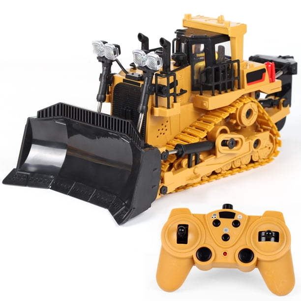 Coche Remote Control BC1031 Aleación de control remoto Bulldozer 1/24 Remote Control Car 2.4Ghz 9 Channel Dozer Front Loader Toy con luz y sonido Juguete para niños para niños Niños Abanopi Coche RC