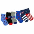 thumbnail image 6 of Teehee Socks Boys Non-Slip Cotton Crew Socks, (6 Pack), 6 of 8