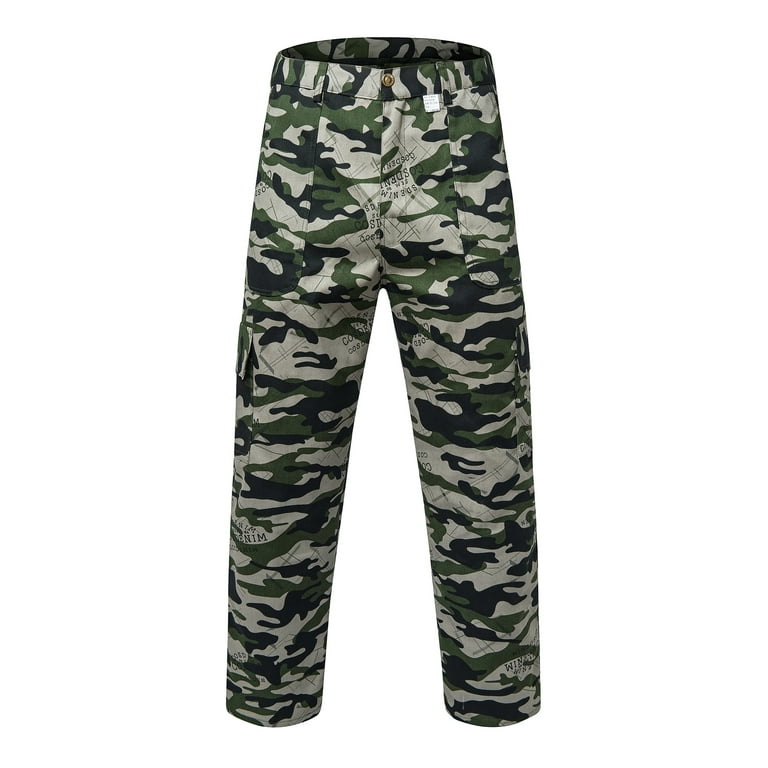 SHCKE Men s Casual Cargo Pants Camo Cargo Pants Hiking Work Pants