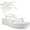 White, variant on INC Womens White Strappy Padded Rexile Square Toe Wedge Lace-Up Thong Sandals Shoes 8 M