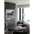 thumbnail image 4 of "Black Horse II" Painting Print on Wrapped Canvas, 4 of 7