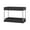 Black, variant on Black Pull Out Shelf Storage Organizer With Double Layer Design Durable Plastic Construction Easy Assembly For Kitchen Cabinet Under Sink Countertop 15.16X11.81X8.46In 3.09Lb