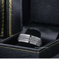 thumbnail image 2 of Jewelry Avalanche Black CZ Eternity Band Mens Gunmetal Tungsten Wedding Ring 8mm, 2 of 4