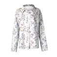 thumbnail image 3 of Women's Long-Sleeve Shirt Fashion Printed V-Neck Top Casual Loose Lightweight Collared Shirt, 3 of 4