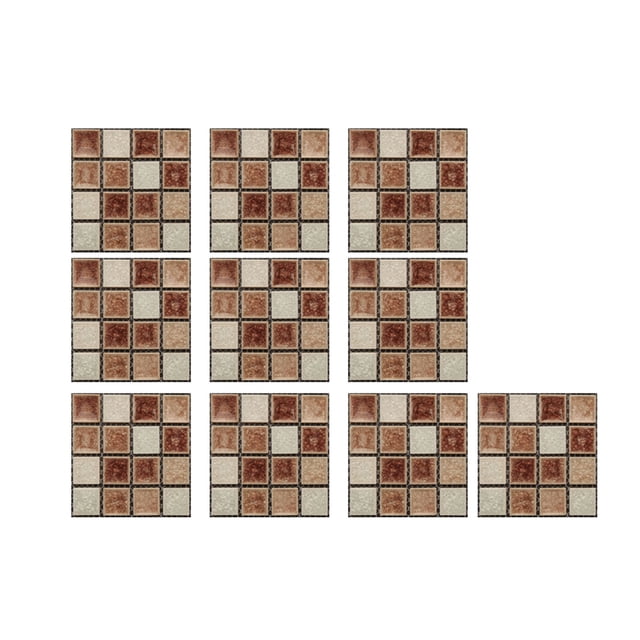 10pc Crystal Tile Stickers DIY Self-Adhesive Wall Stickers