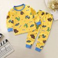 thumbnail image 2 of TOWED22 Toddler Baby Girl Boy Winter Clothes Outfits 2 Piece Long Sleeve Letter Print Sweatshirt and Elastic Pants Casual Clothing Set(Light Yellow,3-4 Y), 2 of 4