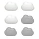 thumbnail image 1 of EeaseMX 6 pegatinas magnéticas para refrigerador con forma de nube, creativas, con mensaje, decorativas, color blanco y gris., 1 of 7