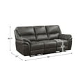 thumbnail image 3 of Lexicon Proctor Microfiber Power Double Reclining Sofa in Gray, 3 of 4