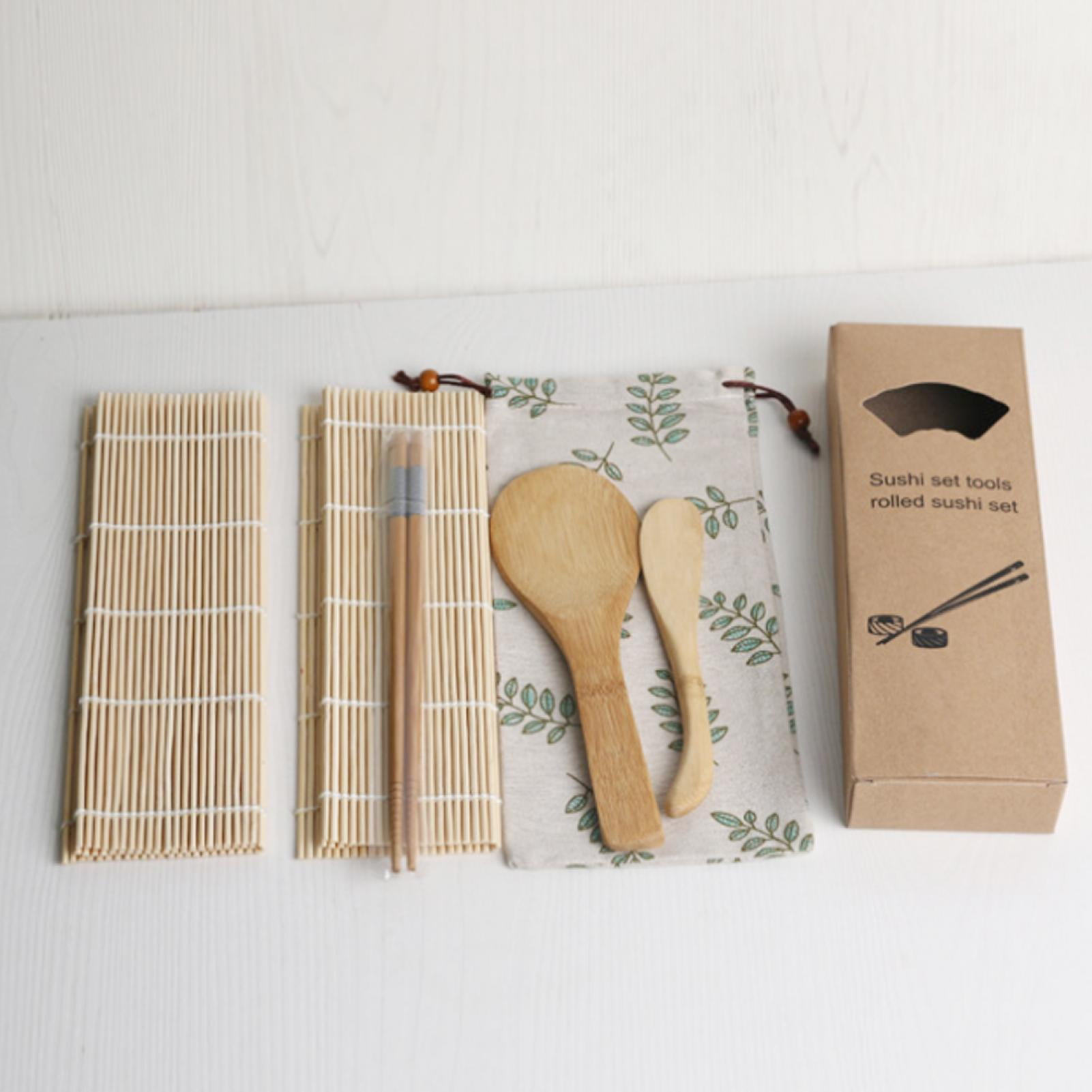 Kit Pour Sushi Maison - Tapis à Rouler En Bambou + Pelle à Riz, Pour Préparer Des Makis Parfaits