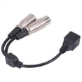 thumbnail image 2 of One Point Two Line RJ45 to XLR Male+Female RJ45 Female to XLR Male+XLR Male Audio Signal Transmission Short Cable 0.15m, 2 of 5