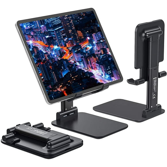 Anozer Desktop Angle Foldable Tablet Stand, Adjustable Phone Holder with Non-Slip Surface and Aluminum Alloy for iPad Air, Huawei Tablet, Samsung, Xiaomi, Cube, Lenovo