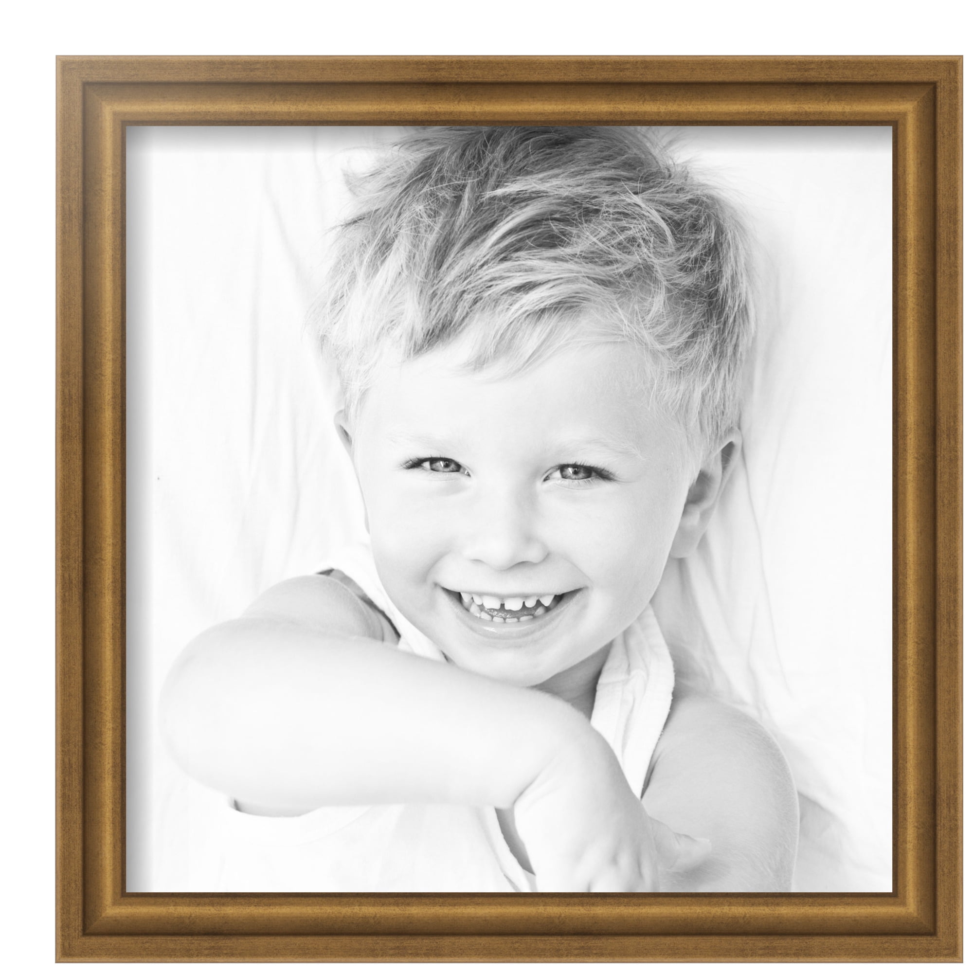 ArtToFrames 14" x 14" Muted Gold Glow Picture Frame, 14x14 inch Gold MDF Poster Frame (WOM-4680),  Pack