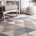 thumbnail image 2 of nuLOOM 200HJHK110B-508 Hand-Hooked Contemporary, Geometric 100 Percent Wool Grey Rug (5-Feet X 8-Feet), 2 of 5