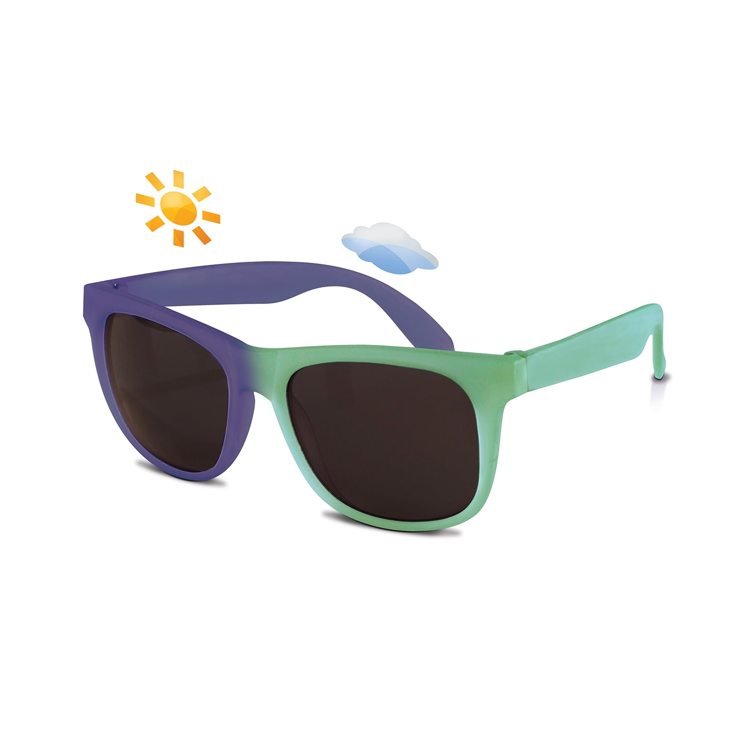 Real Shades Kids Switch Unbreakable Color Changing Sunglasses, Green/Midnight Blue, Toddler Age 2+