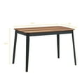 thumbnail image 2 of Gymax Mid Century Modern Rectangular Dining Room Table w/ Solid Wooden Legs Walnut, 2 of 10