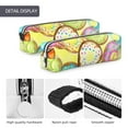 thumbnail image 6 of XMXT Leather Pencil Case, Watercolor Donut Pattern Large Capacity Pencil Pouch for Student Teens Women, 6 of 9