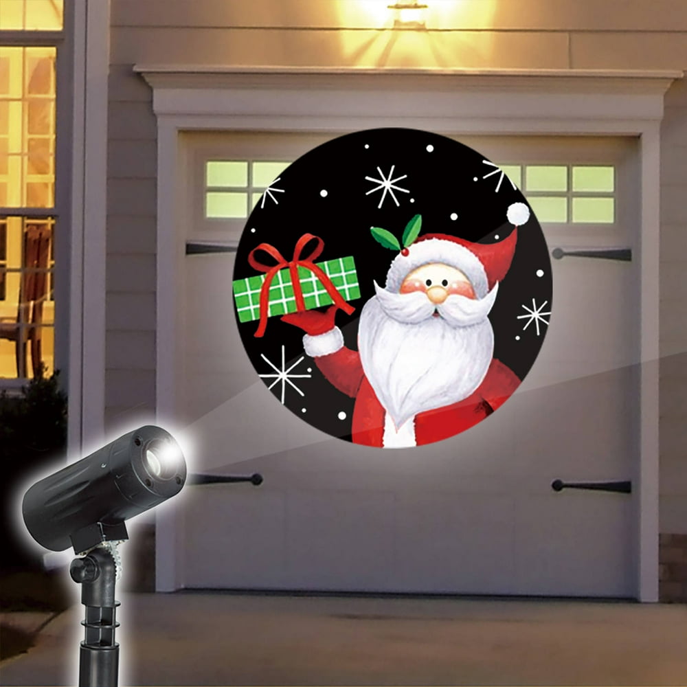 Holiday LED Santa with Gift Projector - Walmart.com - Walmart.com