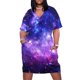 thumbnail image 1 of Vestido holgado con bolsillo y nebulosa de galaxia azul púrpura vestidos de novia para fiesta vestido de verano vestido de mujer para verano, 1 of 6