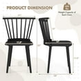 thumbnail image 3 of Gymax 4 PCS Dining Chair Windsor High Spindle Back Wood Kitchen Chairs w/ Rubber Wood Frame Black, 3 of 10