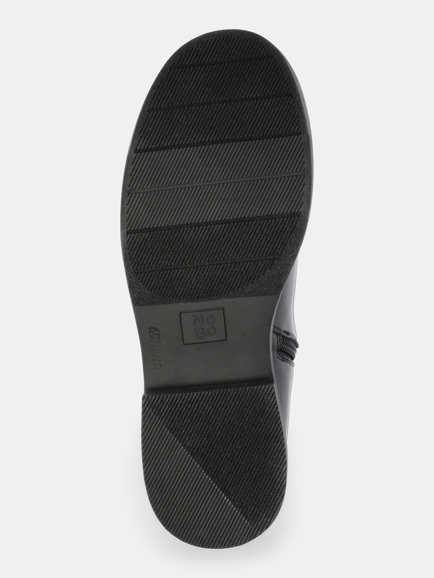 No Boundaries Women's Faux Leather and Knit Chelsea Boots