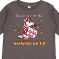 thumbnail image 4 of Inktastic I'm Just in It for the Chocolate Valentine's Day Unicorn Boys or Girls Long Sleeve Toddler T-Shirt, 4 of 5