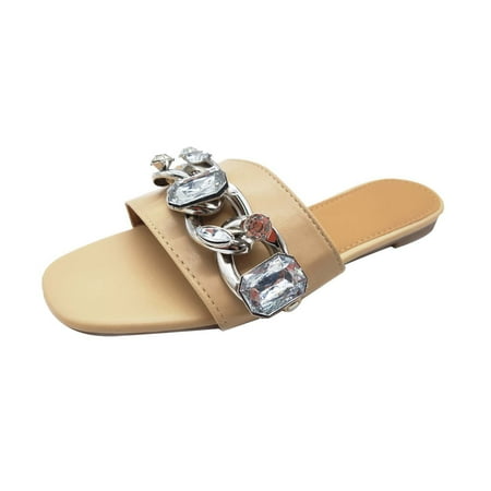 

Womens Slippers Summer New Style Ladies Slippers European and American Flat Sandals