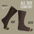 thumbnail image 5 of CANDOR AND CLASS Men's Combed Cotton (78%) Crew Socks for Men (Brown Ribbed 1 PK (4 Pairs)), 5 of 9