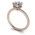 thumbnail image 2 of 1.40 Ct Brilliant Cut Round Natural Moissanite Engagement Rings for Women Fine 18K Rose Gold, 2 of 5
