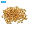 thumbnail image 3 of Unique Bargains Embouts de Cordon, 100 Pcs Embouts de Ressorts Métalliques 4x9mm Embouts de Terminateurs à Ressorts Dorés, 3 of 5