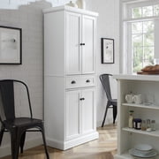 Crosley Furniture Shoreline Coastal Pantry Storage Cabinet with Shelves, Kitchen, Dining, or Laundry Room