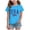 A123-Sky Blue, variant on Girls T-Shirt 2-14 Years American Flag Patriotic Print 4th of July Independence Day Outfit Casual Summer Tee Versatile Lightweight Modern Classic(3-4 Years,A123-White)
