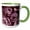 Green/White, variant on 3drose, Close up of Dreamy Pastel Plum Purple Rose Bouquet, 11oz Two-tone Blue Mug