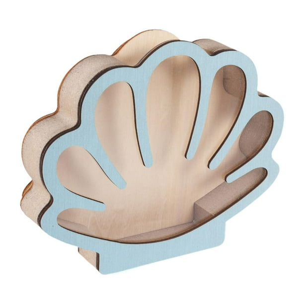 Caja de exhibición de conchas, contenedor de exhibición, decorativo, versátil, para repisa de escritorio, soporte de conchas de madera, organizador de