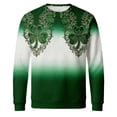 thumbnail image 5 of Dwelliawo St.patrick's Waffle Long Sleeve T Shirt Men Print Long Sleeve Waffle Knit T Shirt Funny St Patricks Day Slainte Clover Celtic Cross Flag Graphic Tees Crewneck Outfit Light Green L, 5 of 7