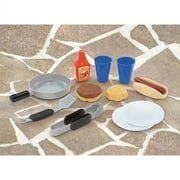 Little Tikes Cook n Play 12-Piece BBQ Playset with Oven, Tan, for Ages 3 to 5 Years