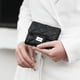 thumbnail image 2 of Cartera plegable para mujer, monedero corto, cartera sencilla con rejilla de diamantes, cartera de piel de oveja de gran capacidad, bolso de mano real, 2 of 6
